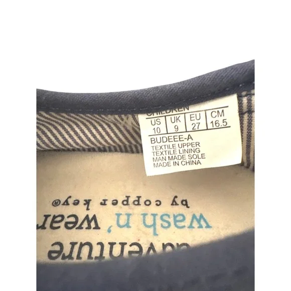 Copper‎ Key Kids Size 10 Navy Blue Canvas Slip On Sneakers - Picture 5 of 6